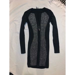Black/Silver bodycon dress